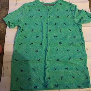 Old Navy Teal Surfboard Patterned Tee